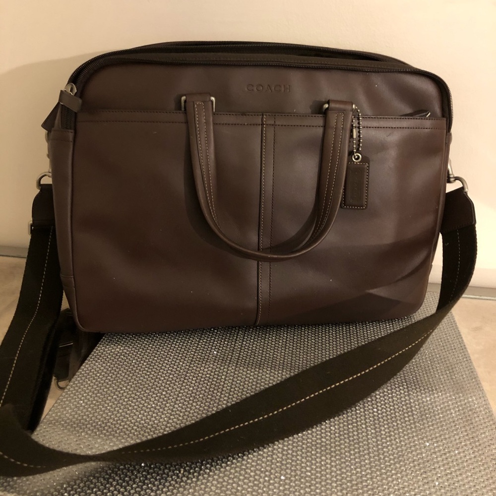 Coach messenger bag - brown leather